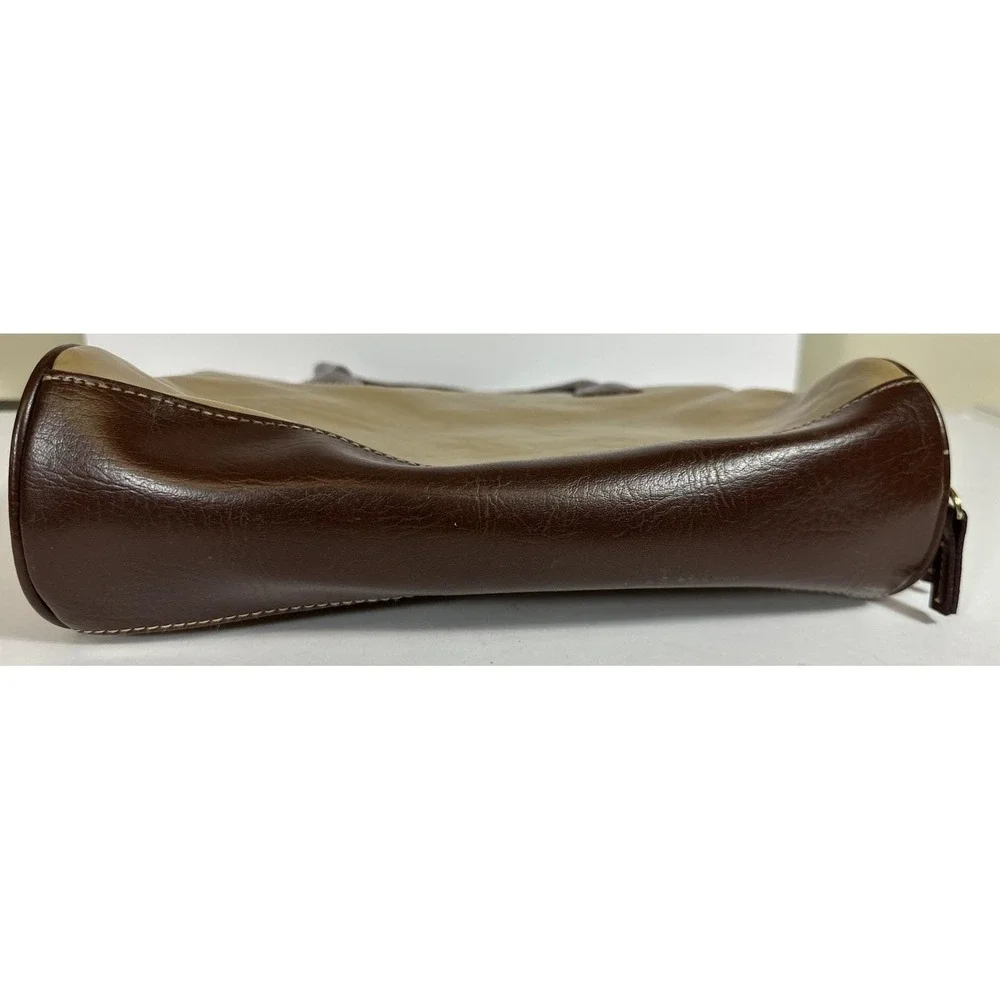 Capezio British Tan Brown Handbag Vtg 80s Faux Leather Purse